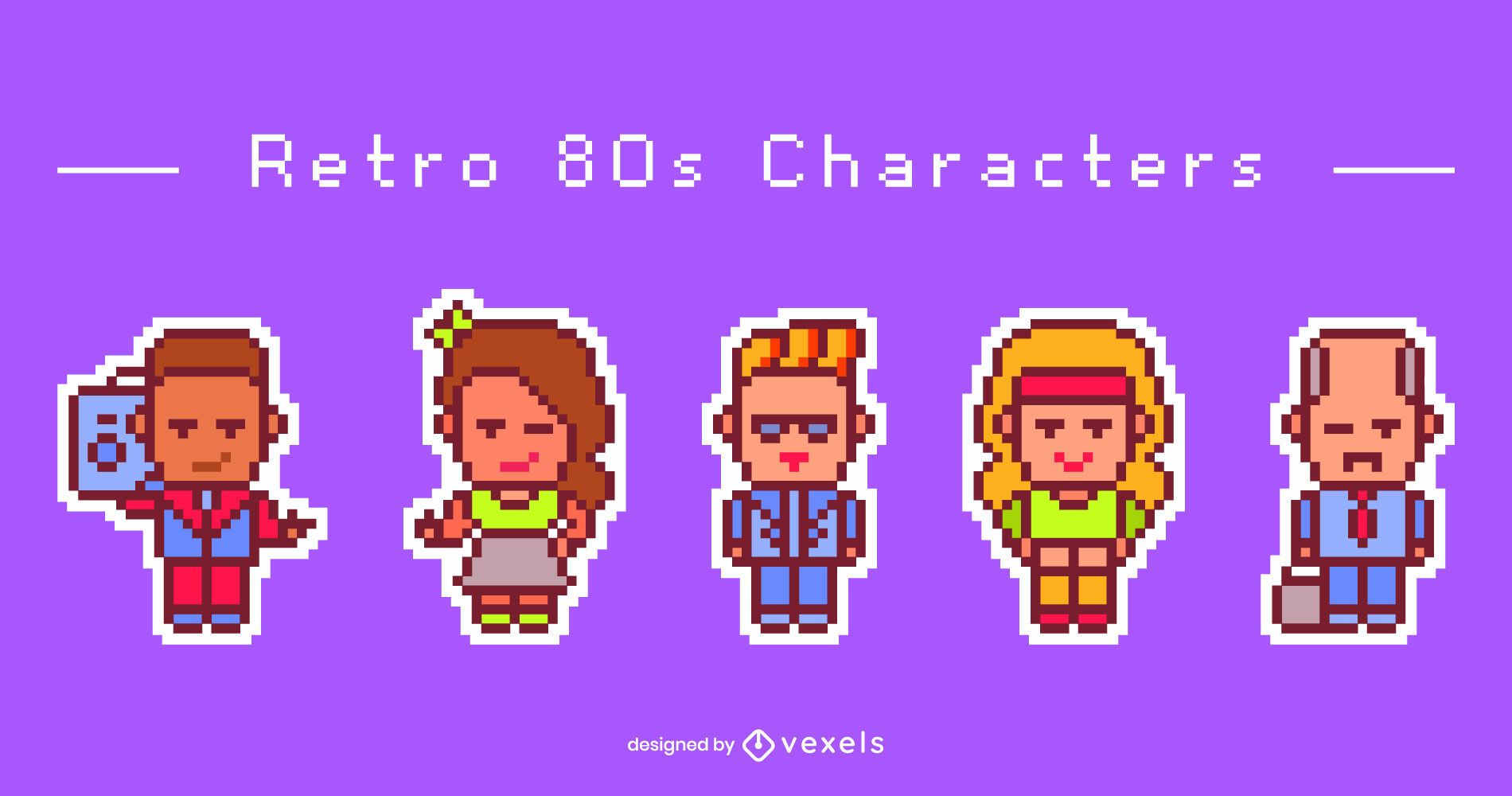 Retro Pixel Art Characters