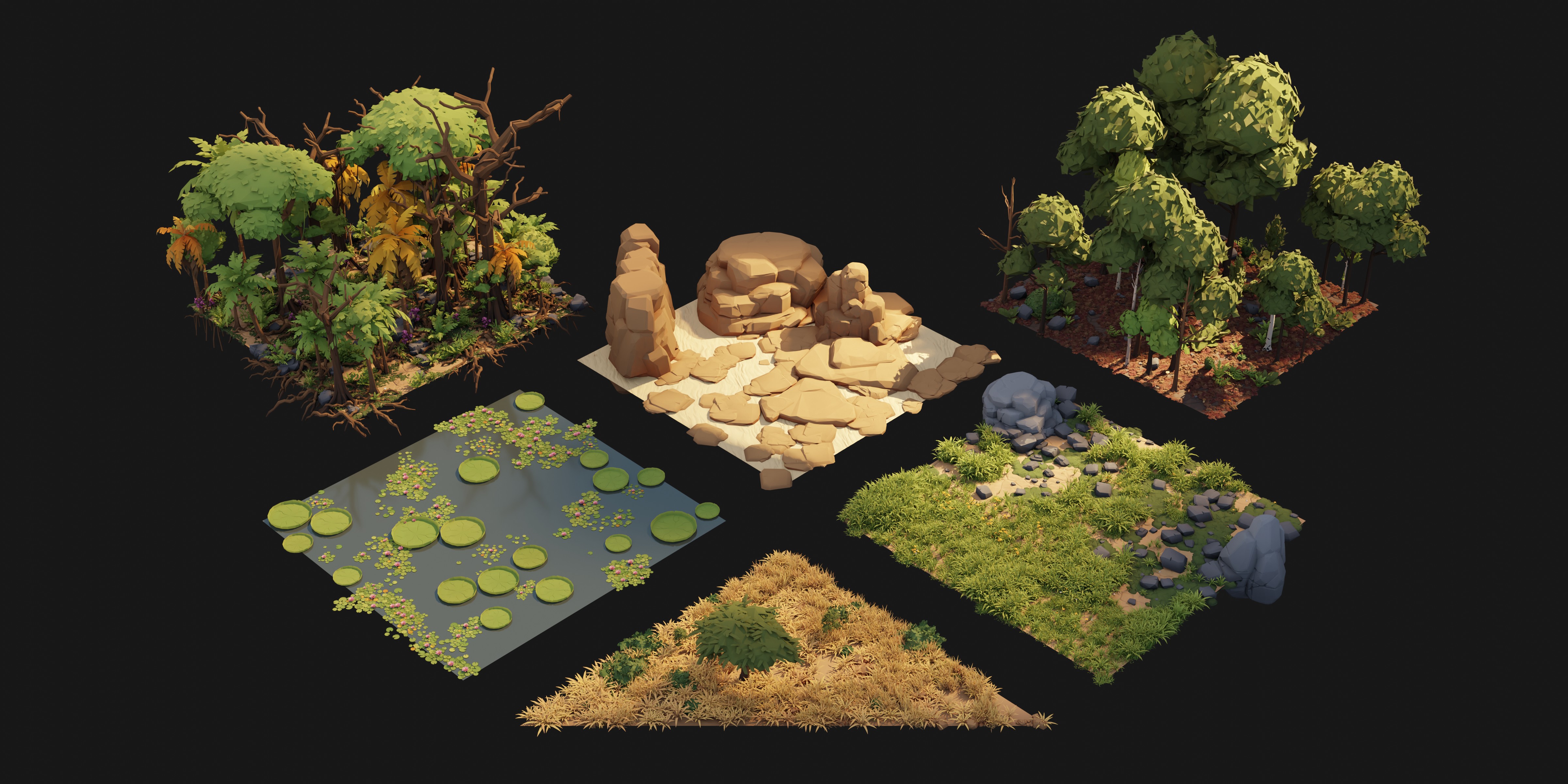 Stylized Low Poly Nature Pack